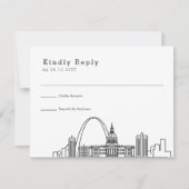 St. Louis bruiloft | Gestileerde Skyline RSVP (Voorkant)