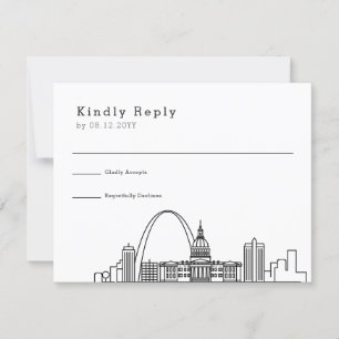 St. Louis bruiloft   Gestileerde Skyline RSVP
