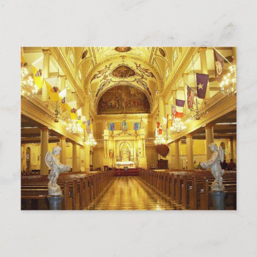 St. Louis Cathedral (binnenland), New Orleans, LA Briefkaart (Voorkant)
