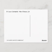 St. Louis Cathedral-Briefkaart Briefkaart (Achterkant)