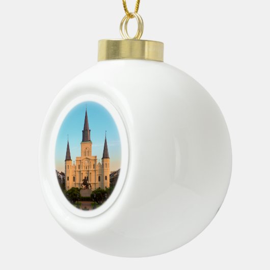 St. Louis Cathedral Keramische Bal Ornament (Rechts)