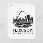 St. Louis City Missouri USA Briefkaart (Voorkant / Achterkant)