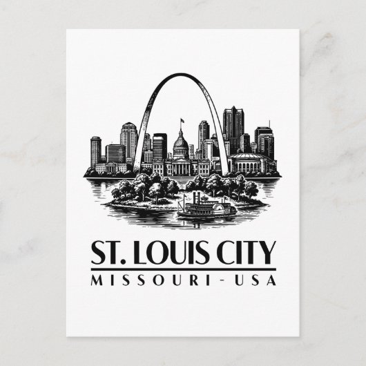 St. Louis City Missouri USA Briefkaart (Voorkant)