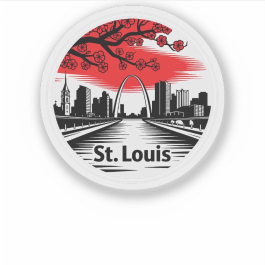 St. Louis City Missouri Verenigde Staten Sticker (Voorkant)