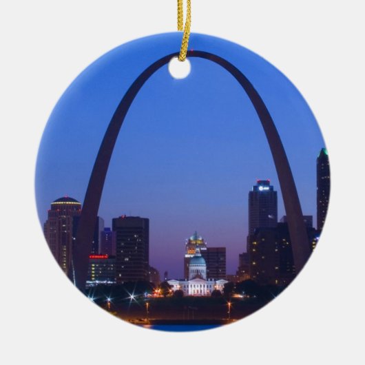 St. Louis City Scape Keramisch Ornament (Voorkant)