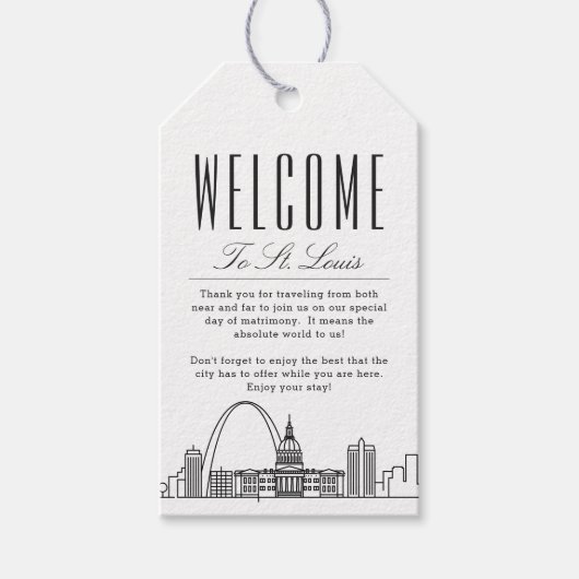 St. Louis City Skyline | Welkom boodschap Cadeaulabel (Voorkant)