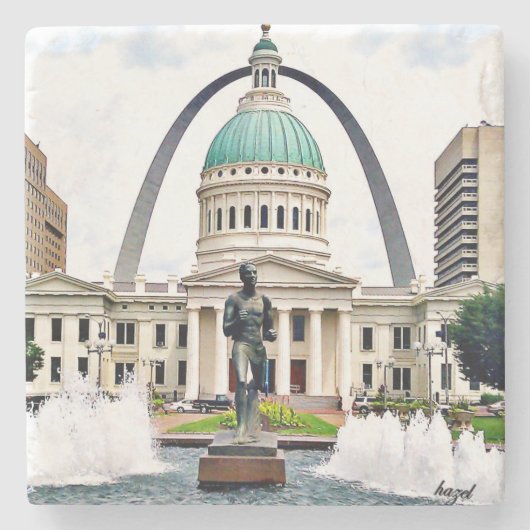 St. Louis, Courthouse, Arch, Saint Louis Onderzett Stenen Onderzetter (Voorkant)