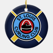 St. Louis Curling Club Keramisch Ornament (Achterkant)