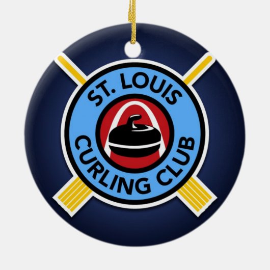 St. Louis Curling Club Keramisch Ornament (Achterkant)