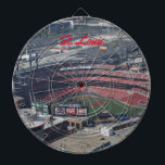 St. Louis Dartboard Dartbord<br><div class="desc">Een dartboard met een foto van het centrum van St. Louis.</div>