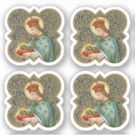 St. Louis de Koning in een Barbed Quatrefoil (BK 0 Sticker