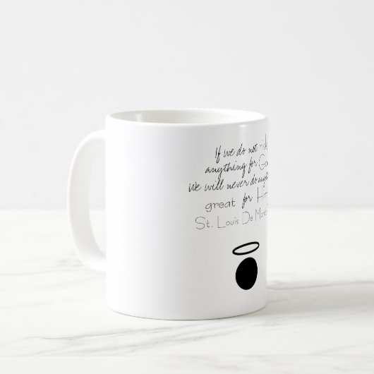 St. Louis De Montfort Quote Mok (Voorkant links)