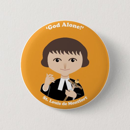 St. Louis de Montfort Ronde Button 5,7 Cm (Voorkant)