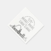 St. Louis Deco Skyline | Weddenschap Napkins Servet (Hoek)