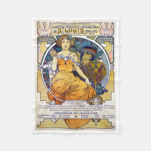 St. Louis Exhibition, Mucha Fleece Deken (Voorkant)
