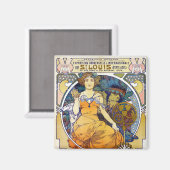 St. Louis Exhibition, Mucha Magneet (Voorkant / Achterkant)
