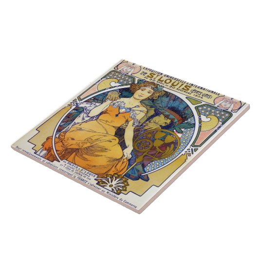 St. Louis Exhibition, Mucha Tegeltje (Zijkant)