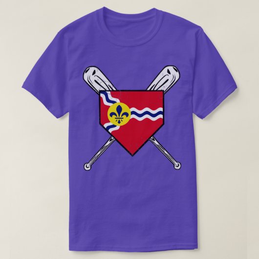 St. Louis Flag Home Bord Baseball T-shirt (Design voorkant)