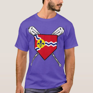 St. Louis Flag Home Bord Baseball T-shirt