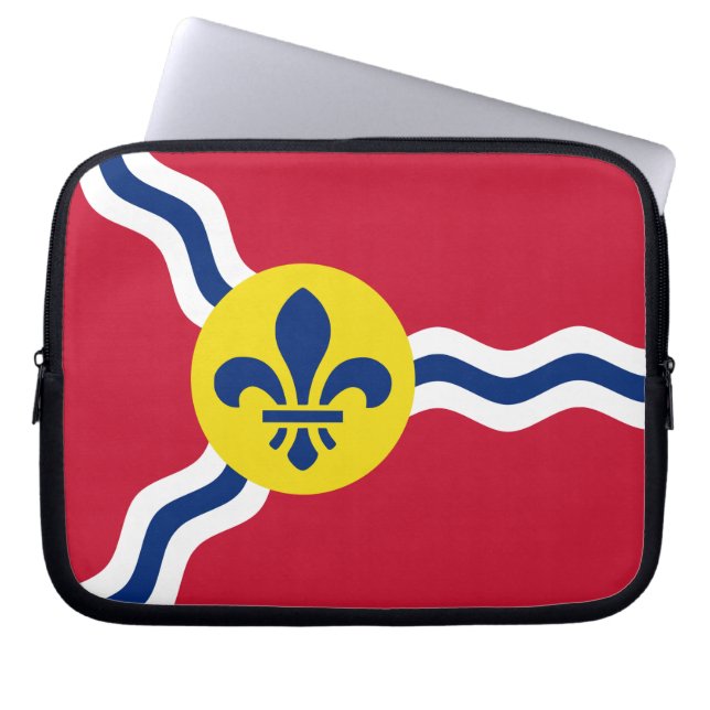 St. Louis Flag Laptop Sleeve (Voorkant)