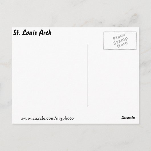 St. Louis Gateway Arch Briefkaart (Achterkant)