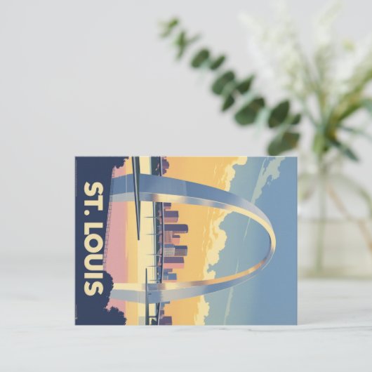 St. Louis Gateway Arch Cityscape Briefkaart (Staand voorkant)
