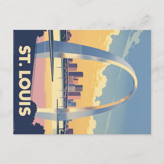St. Louis Gateway Arch Cityscape Briefkaart (Voorkant)