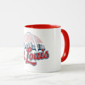 St. Louis Gateway Arch, Klassieke Stad Souvenir Mok (Voorkant rechts)