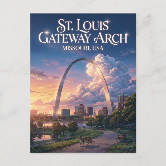 St. Louis Gateway Arch Missouri Briefkaart (Voorkant)
