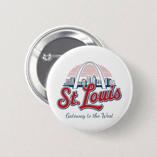 St. Louis Gateway Arch Pin – Personalized National Ronde Button 5,7 Cm (Voorkant /achterkant)