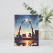 St Louis Gateway Arch Reis Briefkaart (Staand voorkant)