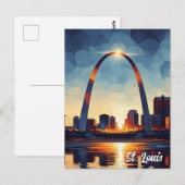 St Louis Gateway Arch Reis Briefkaart (Voorkant / Achterkant)