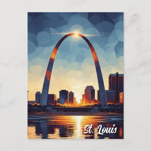 St Louis Gateway Arch Reis Briefkaart (Voorkant)