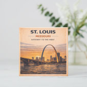 St. Louis Gateway Arch Zonsondergang Briefpapier (Staand voorkant)