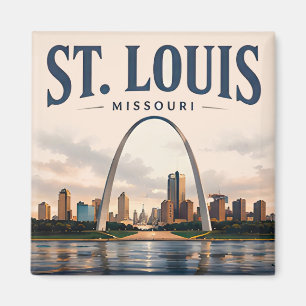 St. Louis Gateway Silhouette Magneet
