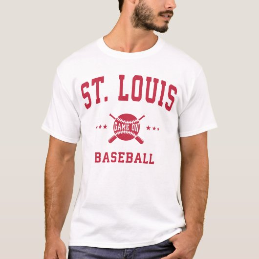 St Louis  Honkbal Throwback Retro Game op T-shirt (Voorkant)