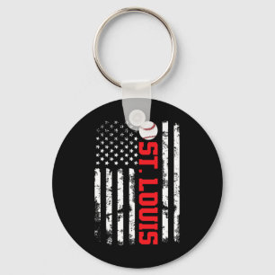 St. Louis Honkbal Usa Vlag  Sleutelhanger