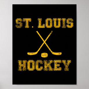 St. Louis Ice Hockey Sticks State Outile STL T-shi Poster