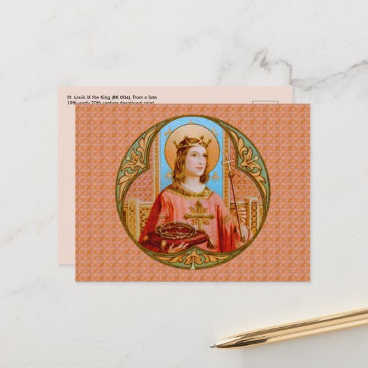 St. Louis IX de Koning (BK 004) Briefkaart (Voorkant / Achterkant in situ)