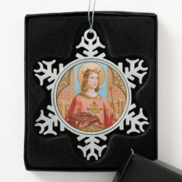 St. Louis IX de Koning (BK 004) Tin Sneeuwvlok Ornament