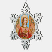 St. Louis IX de Koning (BK 004) Tin Sneeuwvlok Ornament (Rechts)
