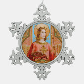 St. Louis IX de Koning (BK 004) Tin Sneeuwvlok Ornament (Voorkant)