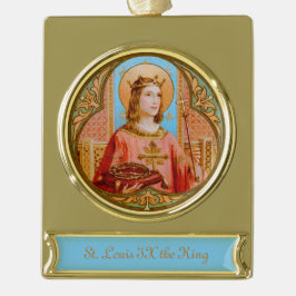 St. Louis IX de Koning (BK 004) Verguld Banner Ornament