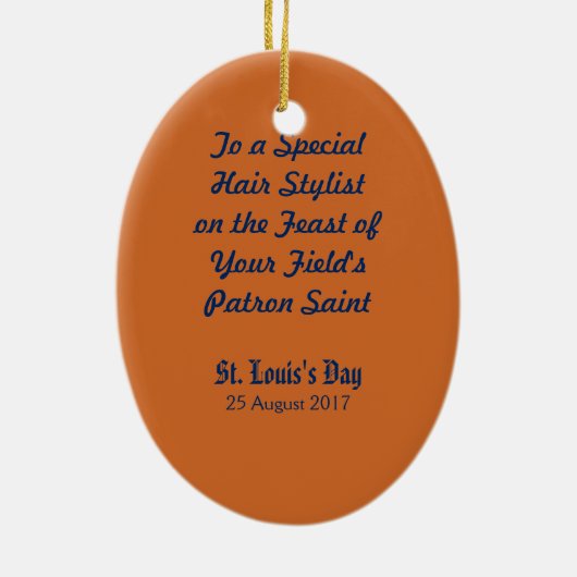 St. Louis IX de Koning (PM 05) Keramisch Ornament (Achterkant)