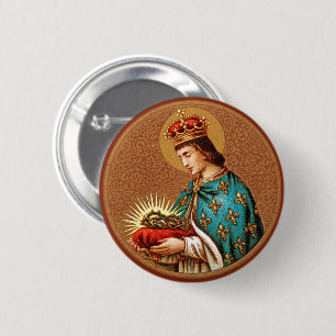 St. Louis IX (Detail; alleen "Medallion"; BK 065) Ronde Button 5,7 Cm