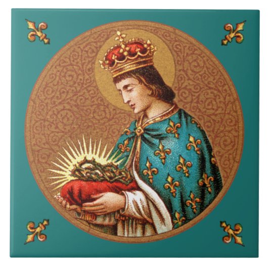 St. Louis IX (Detail; alleen "Medallion"; BK 065) Tegeltje (Voorkant)