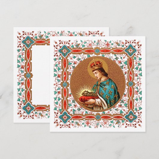 St. Louis IX met Rinceau Border (BK 065) (Voorkant / Achterkant)