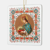 St. Louis IX met Rinceau Border (BK 065) Keramisch Ornament (Links)