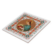 St. Louis IX met Rinceau Border (BK 065) Tegeltje (Zijkant)