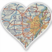 St. Louis Kaart Sticker (Voorkant)
